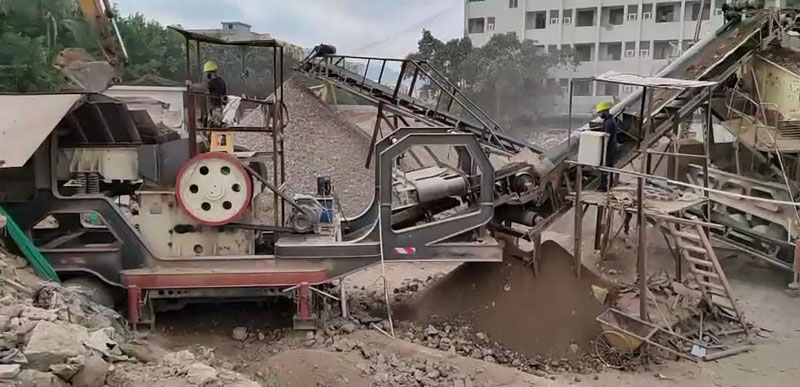 建筑垃圾破碎再生骨料现场